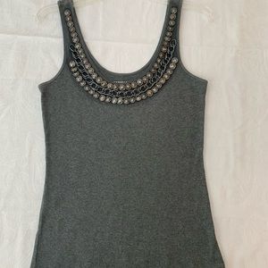 Express Tank Embellished - Size M - Gray